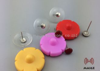 China Colorful Merchandise Security Tags Sunflower Shape With Transparent Pin supplier