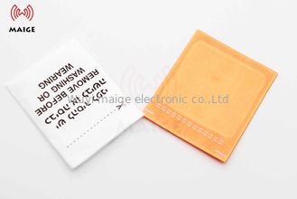 China EAS System Rf Anti Theft Silk Woven Fabric Labels Garment Alarm Labels For Clothing supplier