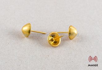 China Sharp Golden Hard Tag Pin , Anti Theft Pin Cone Head Shinning Surface supplier